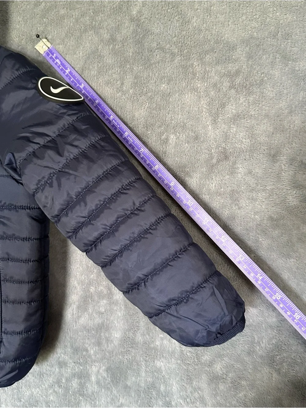 Nike Just Do It Puffer Coat Jacket Navy Blue 2T Toddler Boy Girl Kids Winter